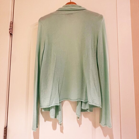 Calypso St. Barth Women’s 100% Cashmere Cardigan - Mint Green, Size L - Picture 2 of 10